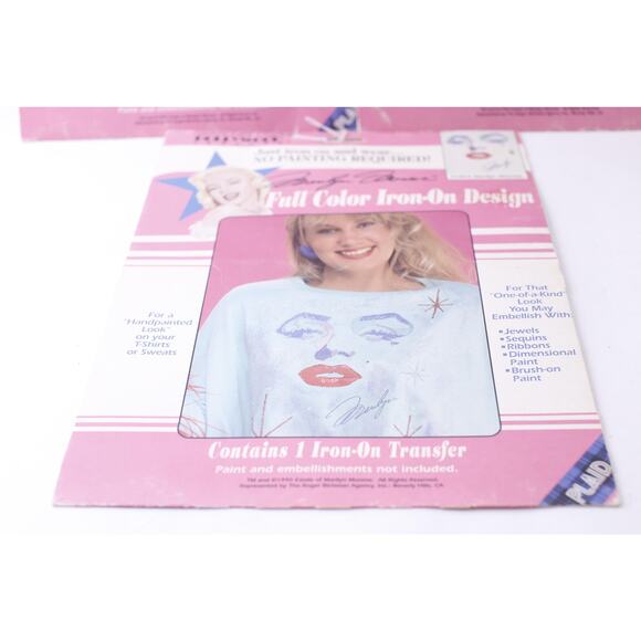Marilyn Monroe, Iron-On Transfers, Full Color, Set of 3, Hollywood Legend, 1990, - Picture 3 of 4